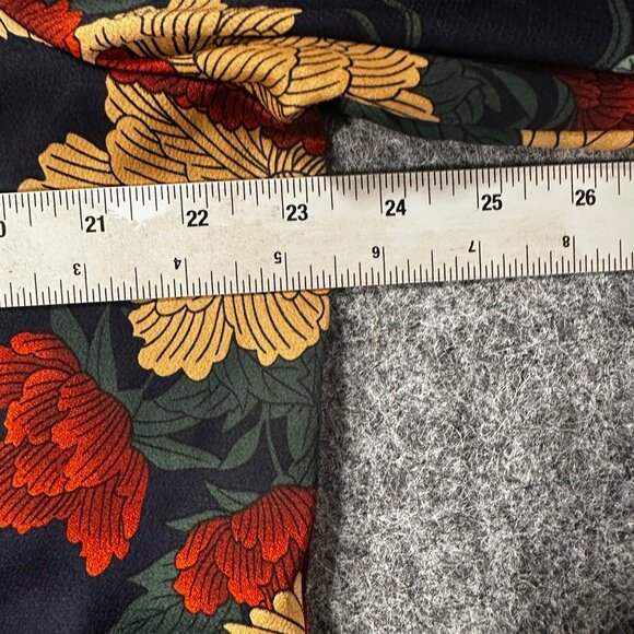 Boohoo Shirt Dress 14 Long Sleeve Floral Artsy Unique Collared Button Front - Picture 7 of 14